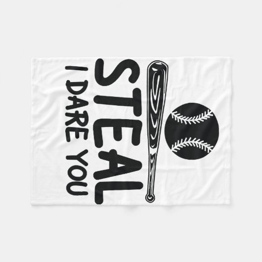 Steh ich wage dich - Funny Baseball SoftballLover Fleecedecke (Vorderseite (Horizontal))