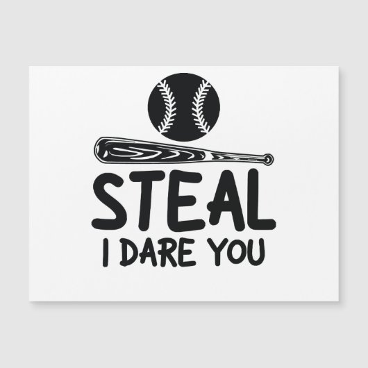 Steh ich wage dich - Funny Baseball SoftballLover Magnetkarte (Vorderseite)