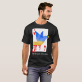 Steh mit der Ukraine Ace Of War Support Tee (Vorne ganz)