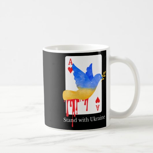 Steh mit der Ukraine Ace Of War Support Tee Kaffeetasse (Rechts)