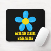 Steh mit der Ukraine Blau und Gelbe Blume Solidari Mousepad (Mit Mouse)