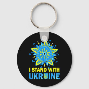 Steh mit der Ukraine-Flagge Anti-Putin Nein zum Kr Schlüsselanhänger