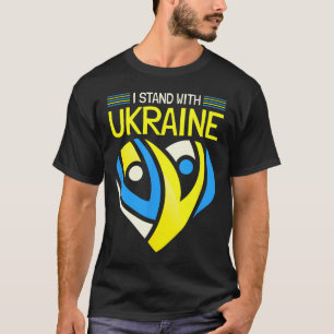 Steh mit der Ukraine-Flagge Anti-Putin Sag Nein zu T-Shirt