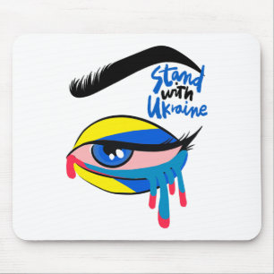 Steh mit der Ukraine Stolz Ukraine-Flagge Ukraine Mousepad