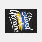 Steh mit der Ukraine Unterstützung Solidarität Fri Fleecedecke (Vorderseite (Horizontal))
