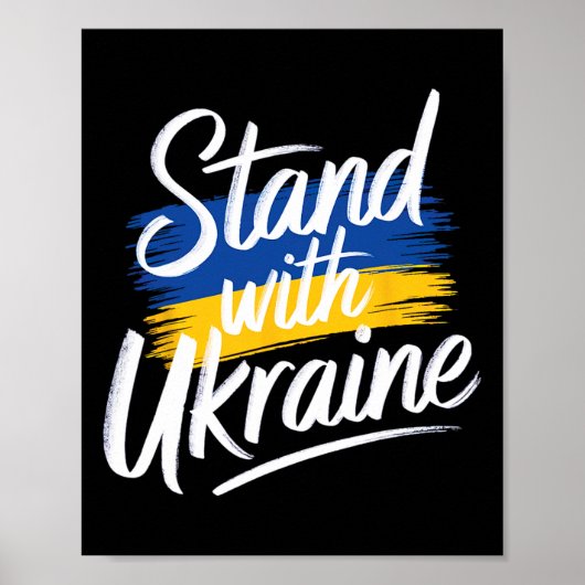 Steh mit der Ukraine Unterstützung Solidarität Fri Poster (Vorne)