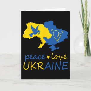 Steh mit der ukrainischen Friedensliebe Ukraine-Fl Karte