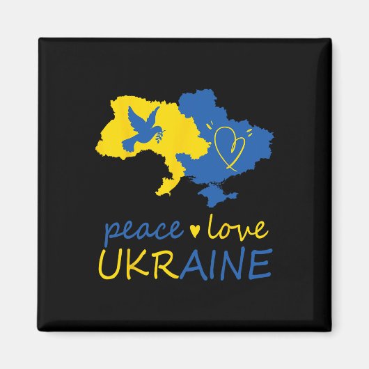 Steh mit der ukrainischen Friedensliebe Ukraine-Fl Magnet (Vorne)