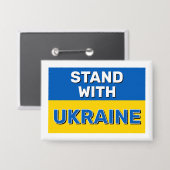 Steh mit Ukraine Button (Vorderseite/Rückseite)