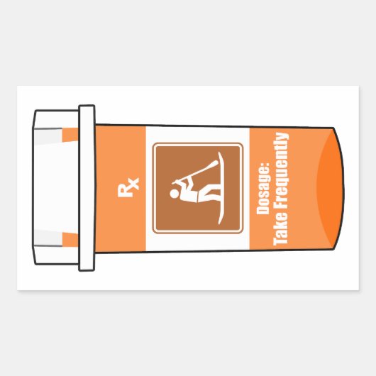 Steh up Paddle ist mein Medikament Rechteckiger Aufkleber (Vorderseite)