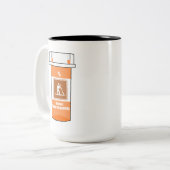 Steh up Paddle ist mein Medikament Zweifarbige Tasse (Vorderseite Links)