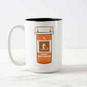 Steh up Paddle ist mein Medikament Zweifarbige Tasse (Links)