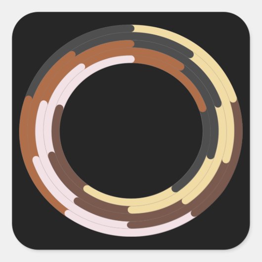 Stehen für Rassenvereinigung Quadratischer Aufkleber (Vorderseite)