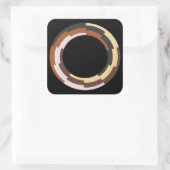 Stehen für Rassenvereinigung Quadratischer Aufkleber (Tasche)