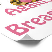 stehen hoch gegen Brustkrebs Poster (Ecke)