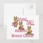 stehen hoch gegen Brustkrebs Postkarte (Vorne/Hinten)