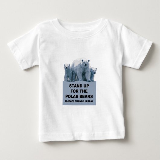 Stehen Sie auf für die Polarbären Baby T-shirt (Vorderseite)