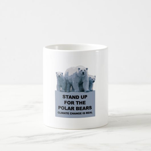 Stehen Sie auf für die Polarbären Kaffeetasse (Mittel)