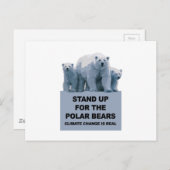 Stehen Sie auf für die Polarbären Postkarte (Vorne/Hinten)