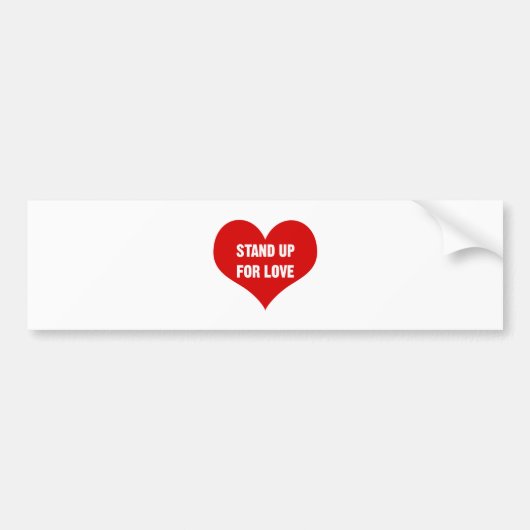 Stehen Sie auf für Liebe Autoaufkleber (Vorne)