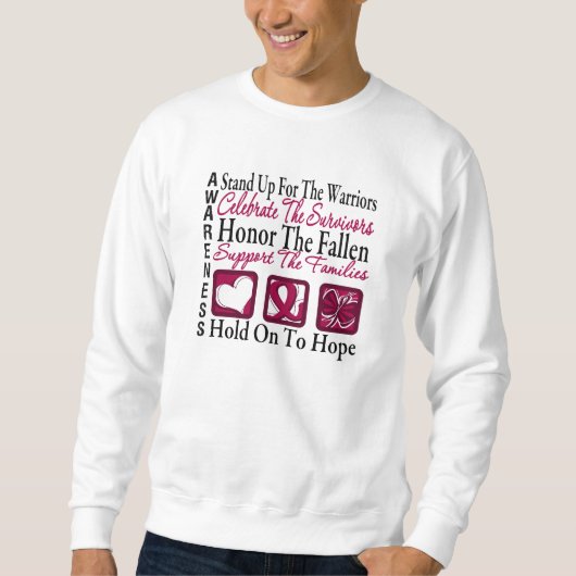 Stehen Sie feiern oben Ehrencollagen-multiples Sweatshirt (Vorderseite)