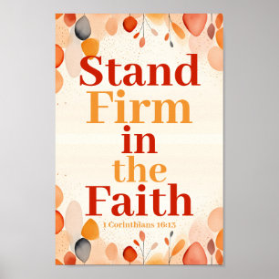 Stehen Sie fest im Glauben Boho Christlich Wall Ar Poster