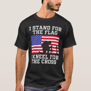 Stehen Sie für die Fahne, die Knie für die Kreuz T-Shirt