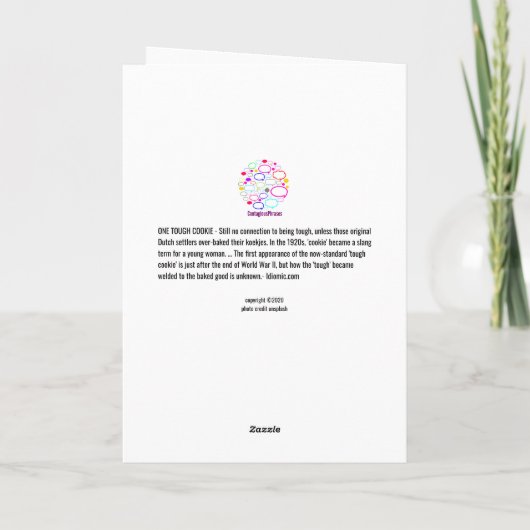 Stehen Sie für sich selbst auf, ein hartes Keks Karte (Rückseite)