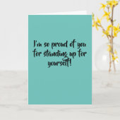 Stehen Sie für sich selbst auf, ein hartes Keks Karte (Gelbe Blume)