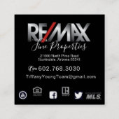 STEHEN SIE HERAUS!  Fertigen Sie Ihre Quadratische Visitenkarte (Rückseite)