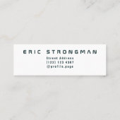 Stehen Sie heraus riesige Textabdeckung Mini Visitenkarte (Rückseite)