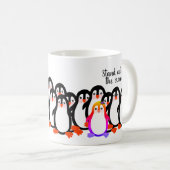 Stehen Sie in der Crowd Pinguin! Kaffeetasse (VorderseiteRechts)