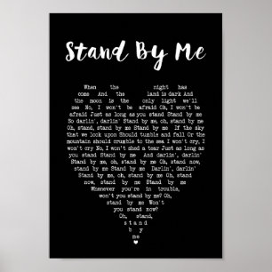 Stehen Sie mich schwarzes Poster