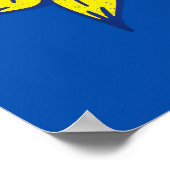 Stehen Sie mit der Ukraine, die ukrainische Fahne Poster (Ecke)