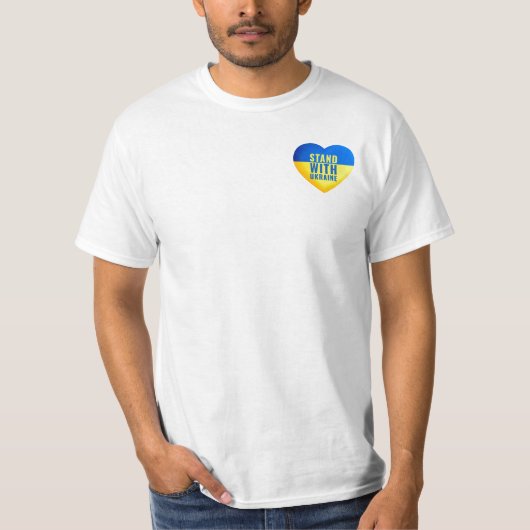 Stehen Sie mit der Ukraine. Unterstützen Sie das H T-Shirt (Vorderseite)