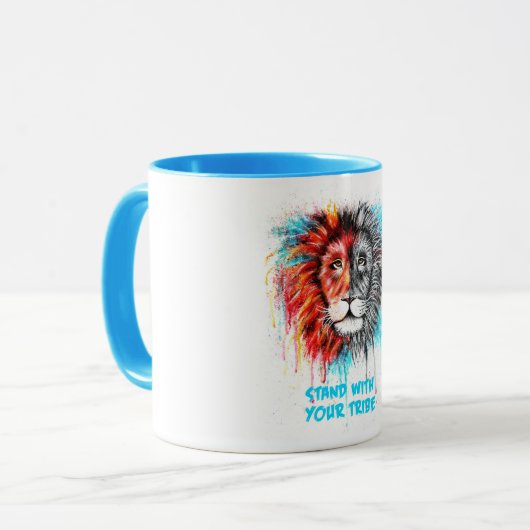 Stehen Sie mit Ihren Tasse! Tasse (Vorderseite Links)