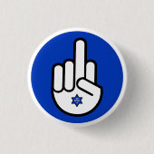 Stehen Sie mit Israel, Middle Finger Hamsa Button (Vorderseite)