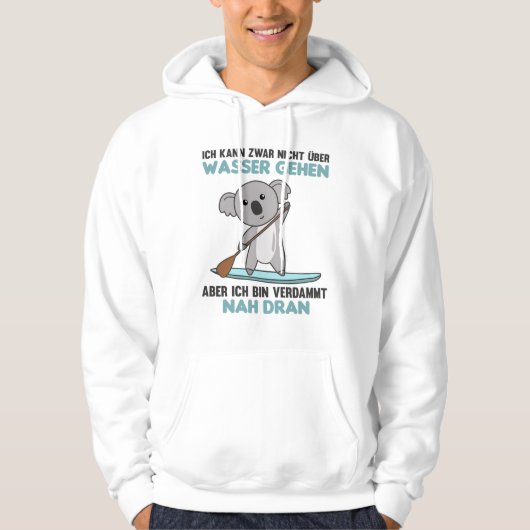 Stehen Sie mit Koala-Funny Paddle auf. Hoodie (Vorderseite)