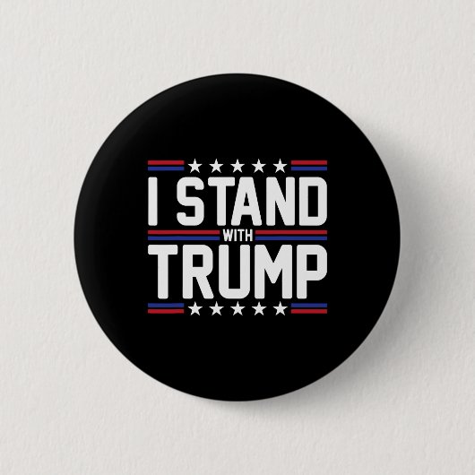 Stehen Sie mit Trump, der amerikanischen Fahne, un Button (Vorderseite)