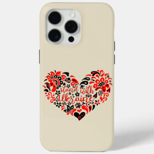 Stehen Sie mit ukrainischer Schrift und Herz Case-Mate iPhone Hülle