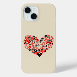 Stehen Sie mit ukrainischer Schrift und Herz Case-Mate iPhone Hülle