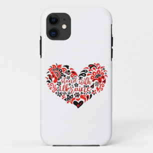 Stehen Sie mit ukrainischer Schrift und Herz Case-Mate iPhone Hülle