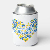 Stehen Sie mit ukrainischer Schrift und Herz Dosenkühler (Kanne Vorderseite)