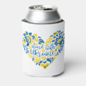 Stehen Sie mit ukrainischer Schrift und Herz Dosenkühler (Kanne Rückseite)