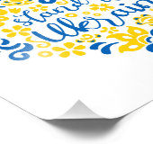 Stehen Sie mit ukrainischer Schrift und Herz Fotodruck (Ecke)