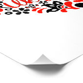 Stehen Sie mit ukrainischer Schrift und Herz Fotodruck (Ecke)