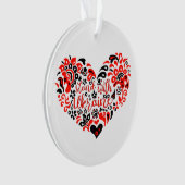 Stehen Sie mit ukrainischer Schrift und Herz Ornament (Vorderseite)