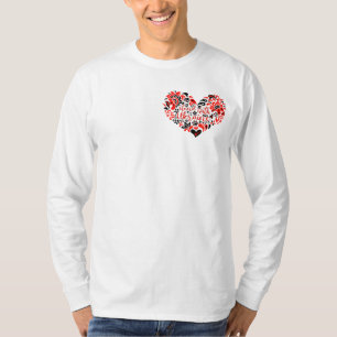 Stehen Sie mit ukrainischer Schrift und Herz T-Shirt