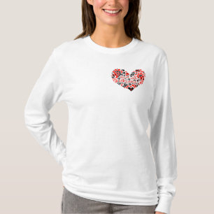 Stehen Sie mit ukrainischer Schrift und Herz T-Shirt