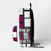 Stehen Sie mit Wein und Weiß auf Bedruckter Rucksack (Rechts)